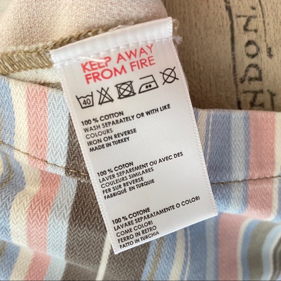 BDG pink blue striped overall denim button dress - Picture 10 of 11